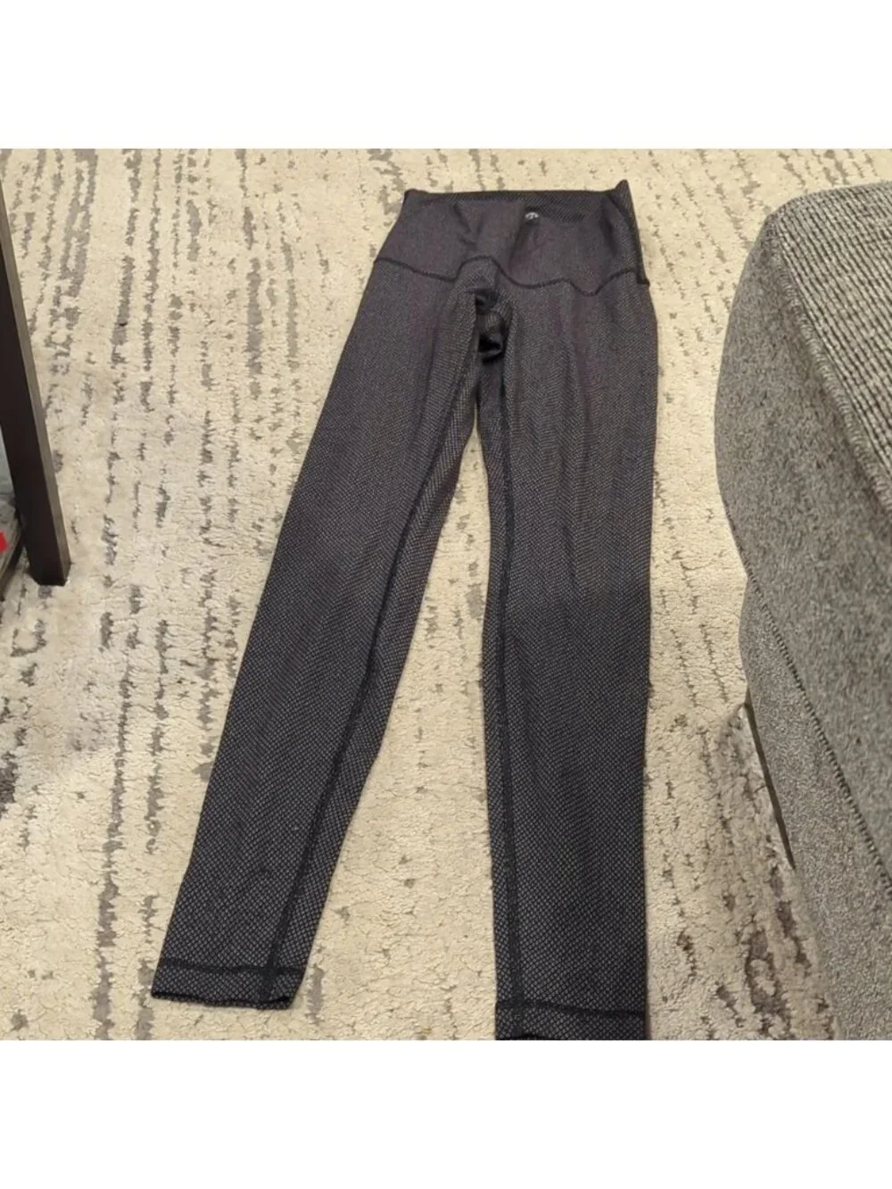 Lululemon Wunder Under Pant *Print (Roll Down)Diamond Dot Black White